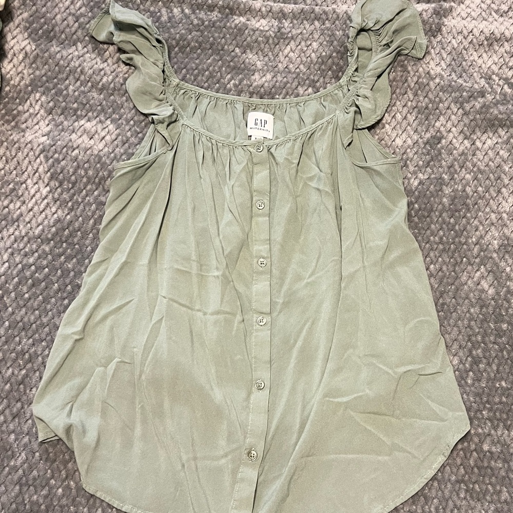 GAP maternity Ruffle Sleeve Tank